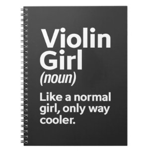 Cuaderno Músico de un Chica de violín de instrumentos mus