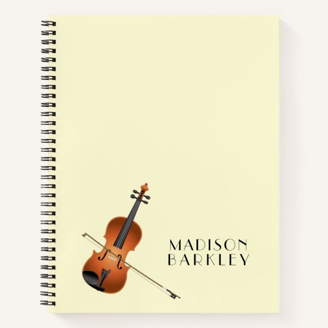 Cuaderno Músico de Viola Violin Music Teacher (Anverso)