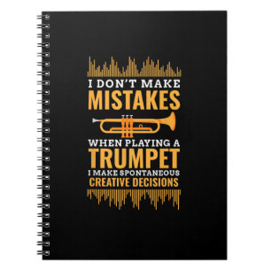 Cuaderno Músico Divertido Trompeta Banda Ejecutante Trompet