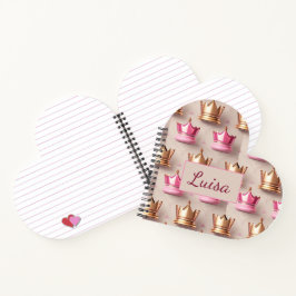 Cuaderno Muster Kronen in 3D Optik 