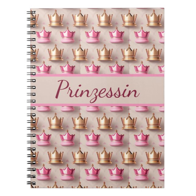 Cuaderno Muster Kronen in 3D Optik  (Frente)