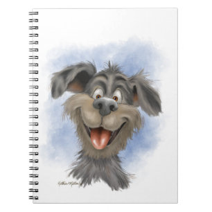 Cuaderno Mutt sonriente feliz – Dibujo animado de perro lin
