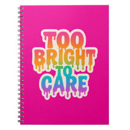 Cuaderno Muy brillante - Tipografía de neón goteo con bol