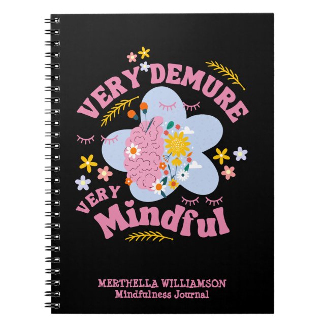 Cuaderno Muy recatado, muy atento: Mindfulness floral (Frente)