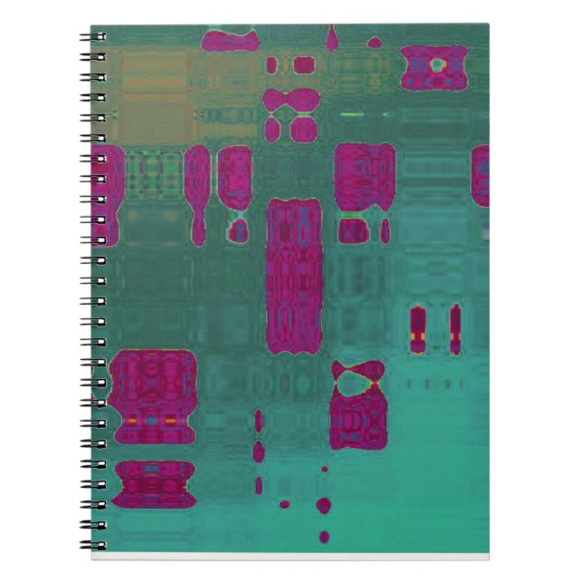 Cuaderno MVB contemporáneo Abstract Blue Purple Notebook (Frente)