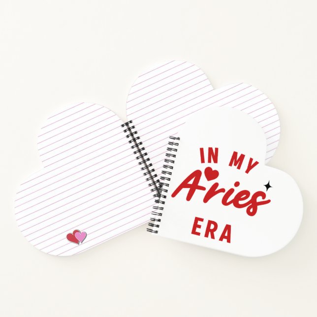 Cuaderno my Aries era Heart Notebook ,Aries birthday gift (Interior)