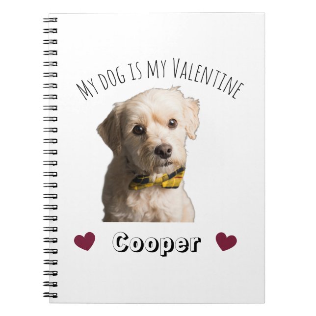 Cuaderno My Dog Is My Valentine – Personalized Pet (Frente)