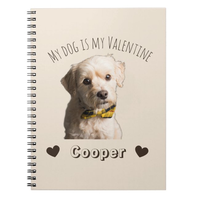 Cuaderno My Dog Is My Valentine – Personalized Pet (Frente)