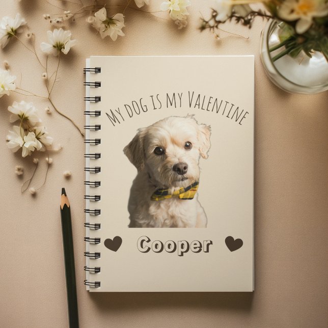 Cuaderno My Dog Is My Valentine – Personalized Pet (Subido por el creador)