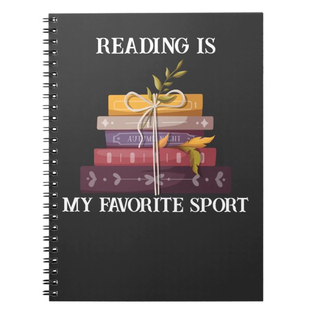 Cuaderno My favorite sport is reading (Frente)