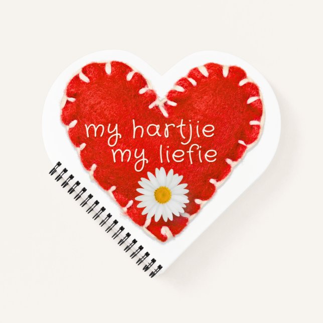 Cuaderno My Hartjie My Liefie Applit Heart and Daisy (Anverso)
