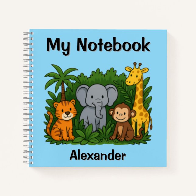Cuaderno My Jungle Adventure Notebook - Niños personalizado (Anverso)