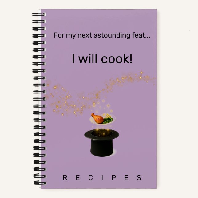 Cuaderno My Next Astounding Feat recipe book (Anverso)