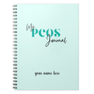 Cuaderno My PCOS Journal Teal Polycystic Ovarian Syndrome