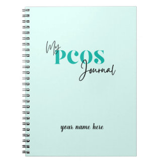 Cuaderno My PCOS Journal Teal Polycystic Ovarian Syndrome