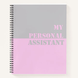 Cuaderno My Personal Assistant Slogan Spiral Notepad