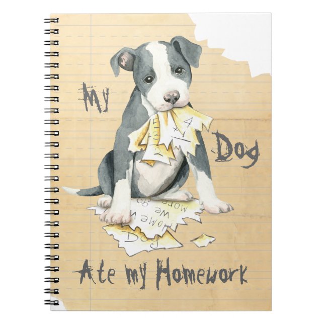 Cuaderno My Pit Bull Ate My Homework (Frente)