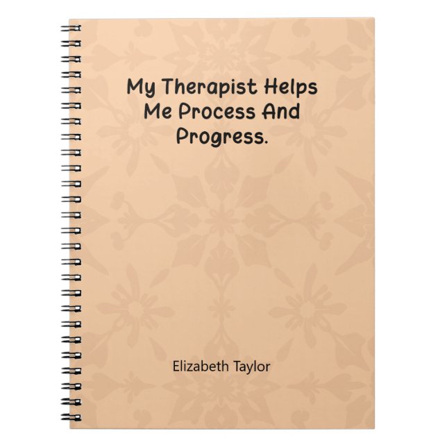 Cuaderno My Therapist Helps Me Process and Progress (Frente)
