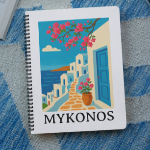 Cuaderno Mykonos Grecia Viajes Antiguos - Arte Colorido