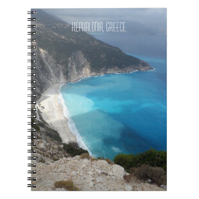 Cuaderno Myrtos Bay Beach Kefalonia Grecia Travel Journal (Frente)