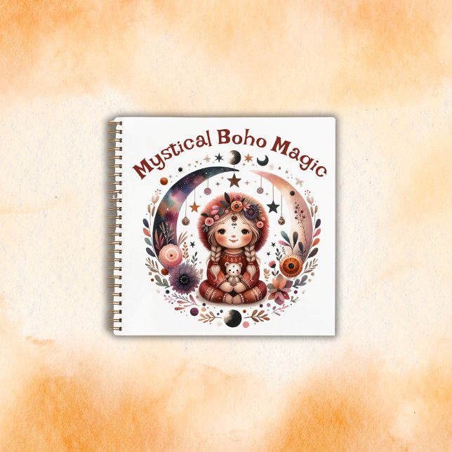 Cuaderno Mystic Boho Magic Brown Textos sobre el blanco | (Subido por el creador)
