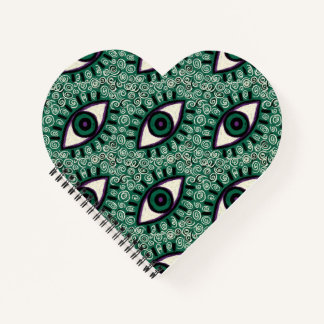 Cuaderno "Mystic Emerald Eyes" - Psychedelic Swirl Seamless