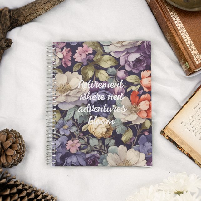 Cuaderno Mystic Flowers Personalizado Retirement Gifts para (Mystic Flowers Custom Retirement Gifts for Her Mom)