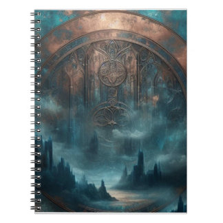 Cuaderno Mystic Gothic Steampunk Art - Blue Copper Patina 