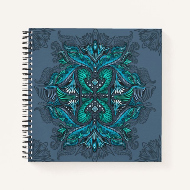 Cuaderno Mystic Peacock Feathers (Anverso)