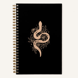 Cuaderno Mystic Serpent Journal Negro y Rosa Nota enlaz