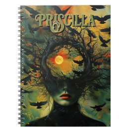 Cuaderno Mystical Black Crows Otoño Gótico Resumen Oracle