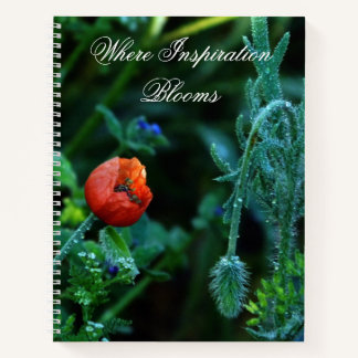 Cuaderno Mystical Botany Era Poppy and Dew Floral Notebook