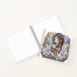 Cuaderno Mystical Flower Child with Quartz