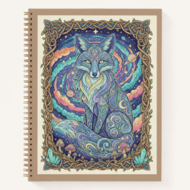 Cuaderno Mystical Fox Cosmic Nebula Zen tangle Journal