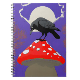 Cuaderno 🖤 Mystical Raven Spiral Photo Notebook