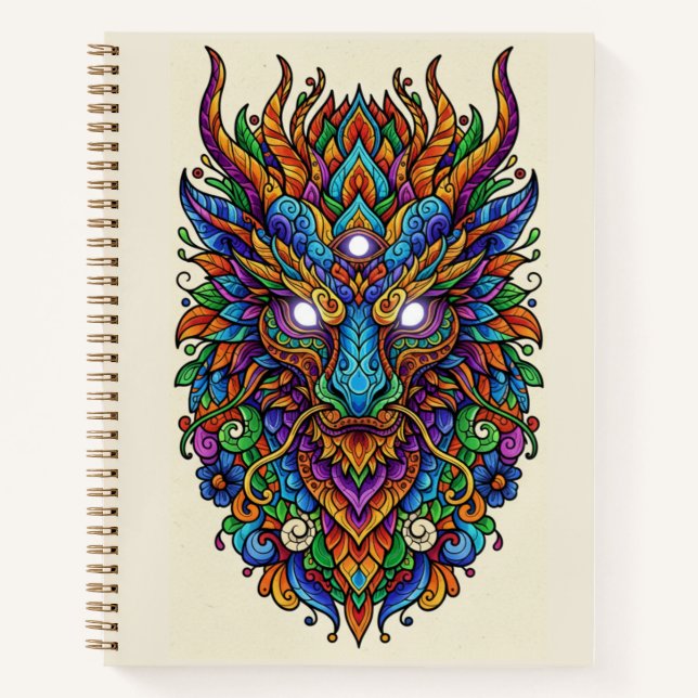 Cuaderno Mythic Prism Guardian Mask Zentangle Journal (Anverso)