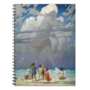 Cuaderno N.C. Wyeth El Gigante 1923 Ilustración Vintage