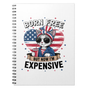 Cuaderno Nací libre pero ahora soy un gato gracioso de mamá