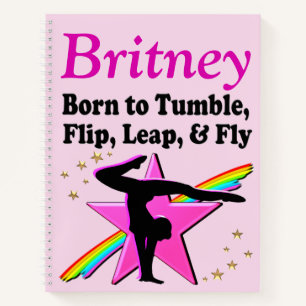 CUADERNO NACIDO A TUMBLE GYMNAST PERSONALIZADO NOTEBOOK