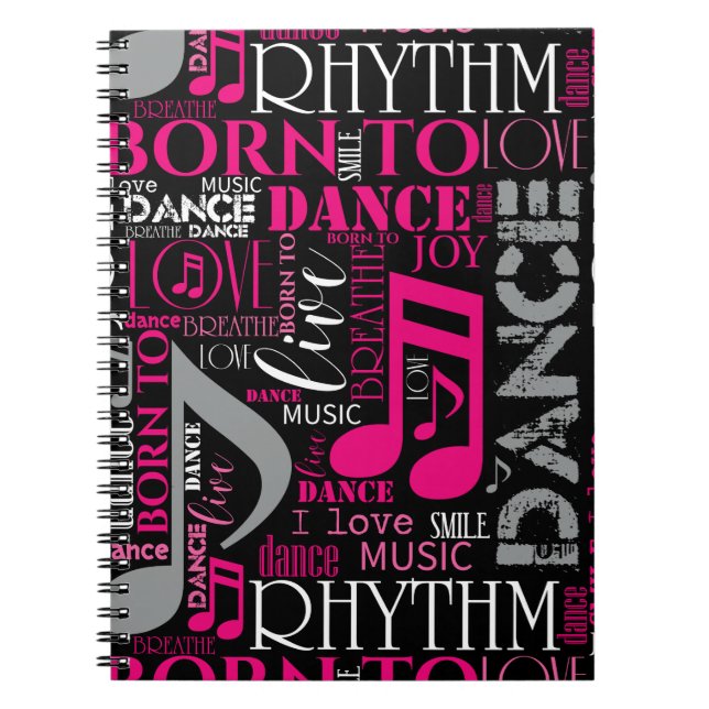 Cuaderno Nacido en Dance Pink ID277 (Frente)