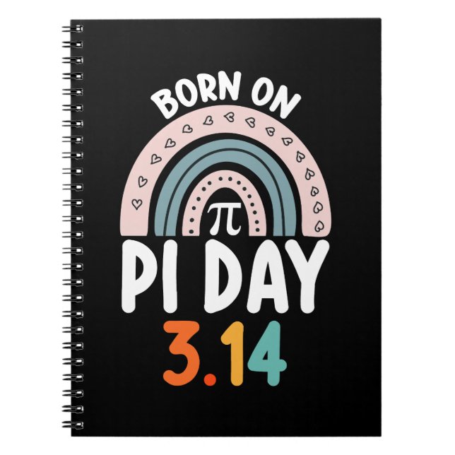 Cuaderno Nacido En Día Pi Cumpleaños Matemáticas Gracioso (Frente)
