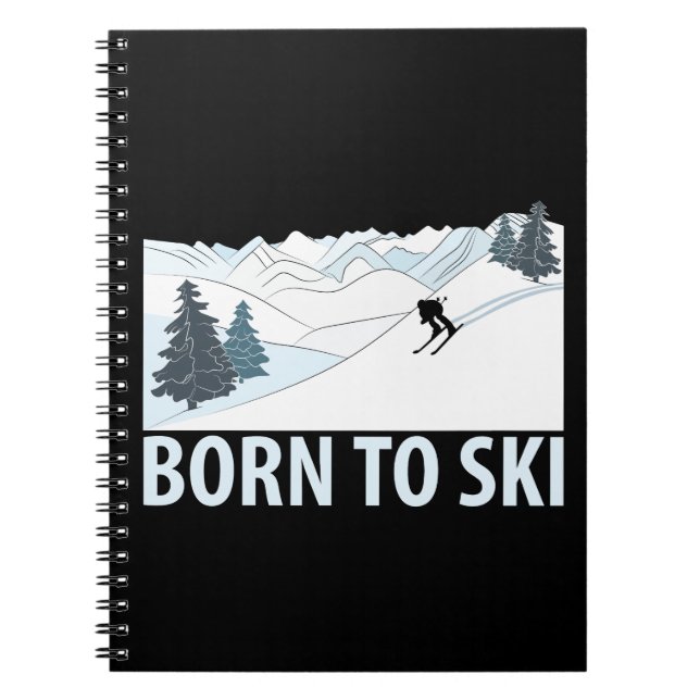 Cuaderno Nacido en Ski Winter Sports (Frente)