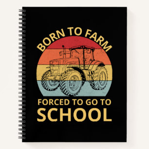 Cuaderno nacido para cultivar forzado a ir a la escuela
