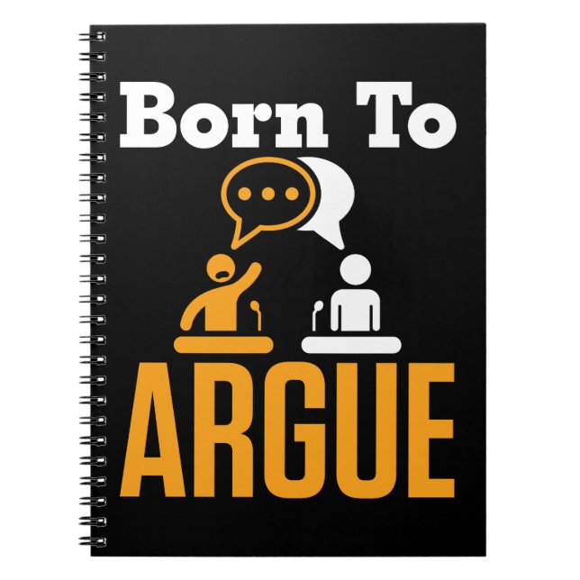Cuaderno Nacido para discutir el Debate del equipo de debat (Frente)