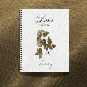 Cuaderno Nacido para Escribir Diseño de Nombre Poetcore