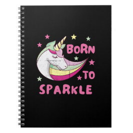 Cuaderno Nacido para ser un Unicornio Brillo Mágico