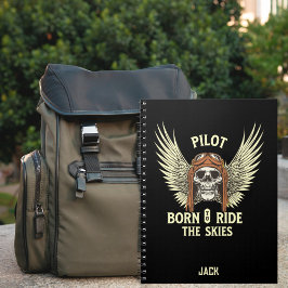 Cuaderno Nacido para surcar los cielos, aviación personaliz
