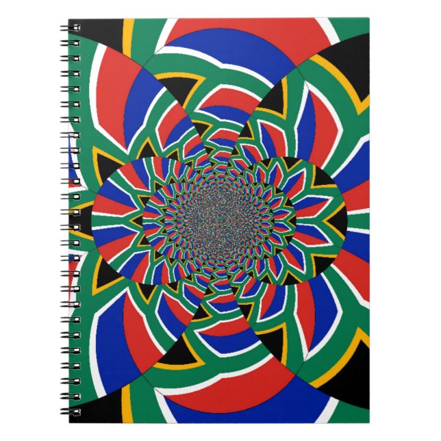 Cuaderno Nación arcoiris: Vibrante imagen de arte en Sudáfr (Frente)