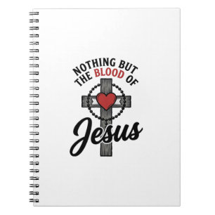 Cuaderno Nada Más Que La Sangre De Jesús Camiseta Cruz Vint