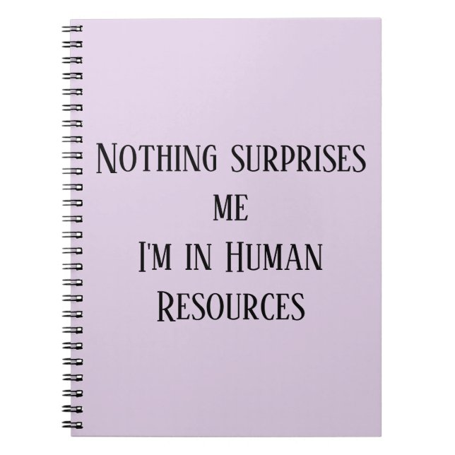 Cuaderno Nada me sorprende Estoy en Recursos Humanos (Frente)
